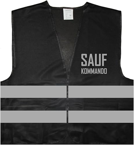 Saufkommando Karneval Fasching Kostüm Warnweste BZW. Signalweste mit reflektierendem Aufdruck ID: 1118 - Cheap-Us