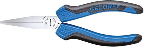 GEDORE Flachzange 8120-160 JC,160mm,2-Komponentengriff, Greifflächen gezahnt, lange Backen, ohne Schneide - Cheap-Us