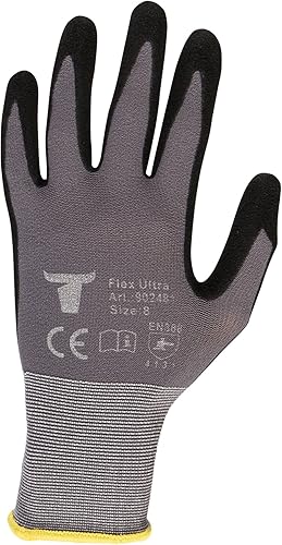 STIER Montagehandschuhe Flex Ultra, 12 Paar, Größe 9, Nitrilbeschichtung, atmungsaktiv, wasserabweisend, optimales Tastgefühl, griffsicher, hohe Abriebfestigkeit - Cheap-Us