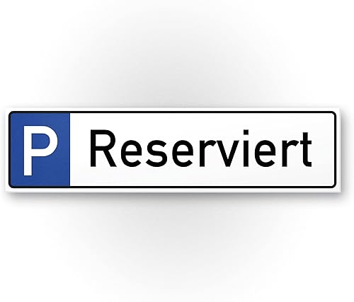 Komma Security Parkplatz Reserviert Schild 40 x 10 cm Hinweisschild Privatparkplatz Privatgrundstück Parkplatzschild Reserviert - Parkplatz freihalten vermietet Parkverbot Falschparker - Cheap-Us
