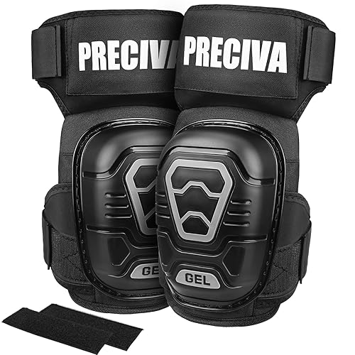 Preciva Knieschoner Arbeiten, Knieschoner Professioneller Geeignet für Knieschutz für Arbeit, Handwerk, Bodenbelag Knieschoner Garten mit stabilen Anti-Rutsch-Riemen - Cheap-Us