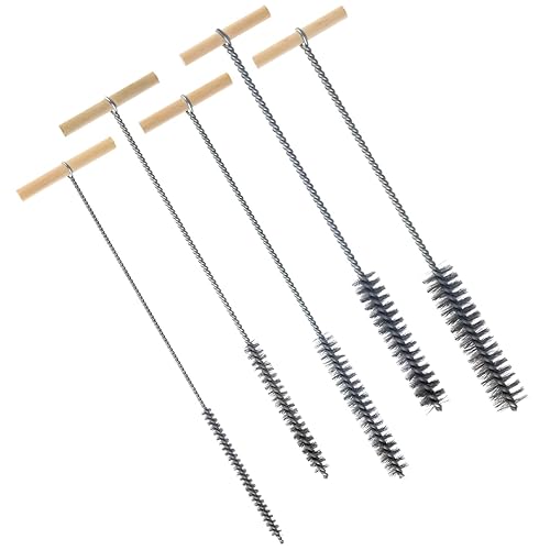 Delsen 5 Stück Bohrlochbürste Set 8mm/12mm/16mm/20mm/25mm Lochbürste Reinigungsbürste Edelstahl Lochbürsten Reinigungsbürste für Schlagbohrmaschinen,Effiziente Bohrlochreinigung - Cheap-Us