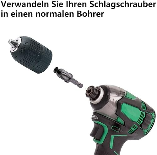 Schnellspannbohrfutter 2-13mm 1/2' x 20UNF mit 1/4 HEX, 3/8' SDS Plus, Schlagschraubern Adapter, Schnellspann Schlüsselloses Bohrfutter Bohrmaschine, bohrfutter für schlagschrauber - Cheap-Us
