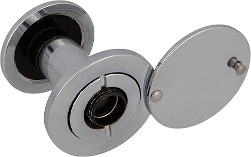 Amig - Türspion | Super-Winkellinse | für Eingangstüren innen und draußen | Silber Farbe | Stahl | Maße: Durchmesser 14 mm | Türstärke 35-55 mm | Feuerschutztüren - Cheap-Us