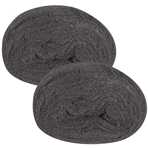 metagio 2-teiliges Set aus Stahldraht, Stahlwolle, 0000 ultrafeine Stahlwolle, metallpolierte, holzmattierte Stahlwolle, effektive nagetiersichere Stahlwolle, nagetiersicher fr Garagengrten - Cheap-Us