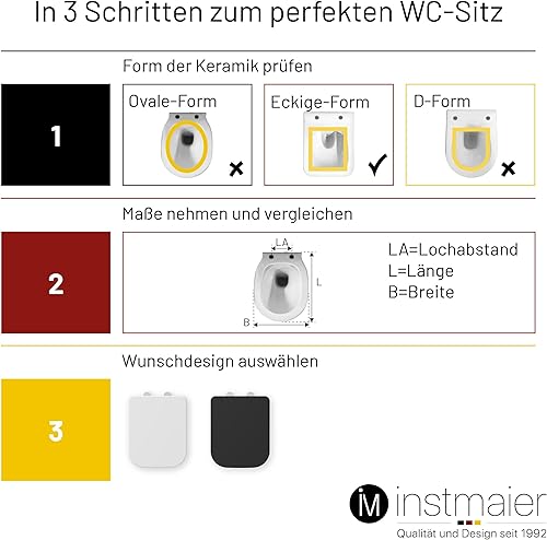 instmaier Family WC-Sitz | Toilettendeckel mit Absenkautomatik | Weiß | TÜV geprüft für höchste Sicherheit | Toilettensitz mit herausnehmbarem Kindersitz - Cheap-Us