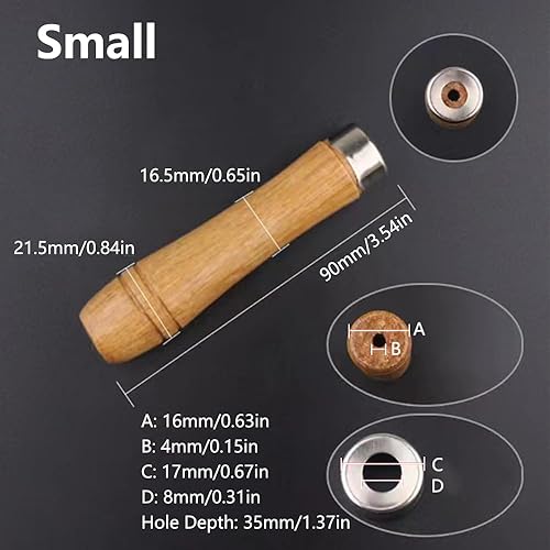SagaSave 10Stück Holz Feilengriff, Feilenschneidewerkzeug-Handwerk, Sicherheits-Feilengriff mit Metall-Sicherheitsringen, Feilenschneidewerkzeug-Griff, langlebiger Ersatz-Feilenschneidegriff (90mm) - Cheap-Us