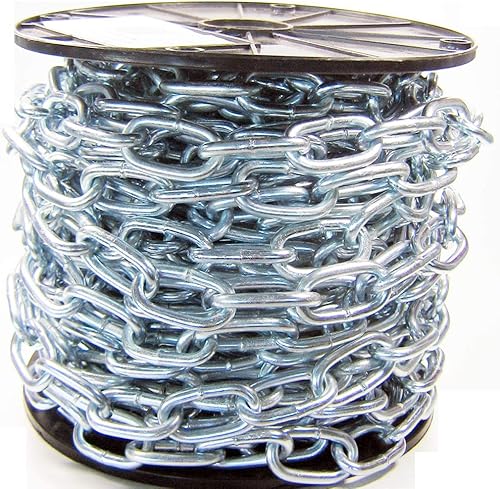25 Meter Stahlkette 2,5 mm Rundstahlkette Kette verzinkt DIN763 Gliederkette Eisenkette (950322) - Cheap-Us