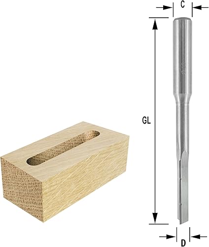ENT 25461 Langlochfräsbohrer WS, Schaft (S) 16 mm, Ø 16 mm, Nutzlänge (NL) 100 mm, GL 155 mm, rechtsdrehend, gerade Ausführung - Cheap-Us