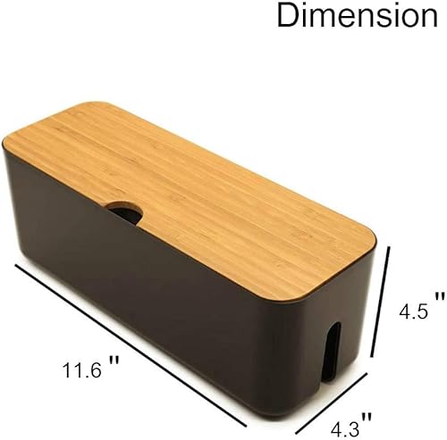 Kabelmanagement Box | Power Stripe Organizer | Cord Organizer Box | Verstecken und verbergen Sie Steckdosenleisten und Stromkabel vor Fernsehgeräten, Computern und Schreibtischen - Cheap-Us