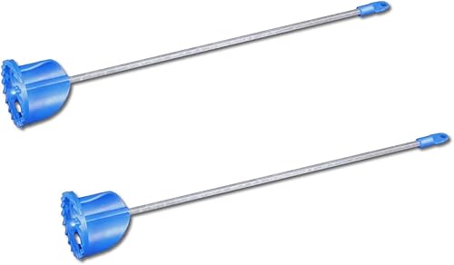 2er Set DEWEPRO® Farbrührer mit gezacktem Kunststoffkopf, Farbmischer ø80x500mm, Rührquirl zum Verrühren von Farben und Flüssigkeiten - Cheap-Us