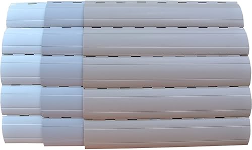 5 x 2 Meter PVC Rollladenlamelle Profil Rolladenlamelle Maxi 52mm Farbe: Grau - Cheap-Us
