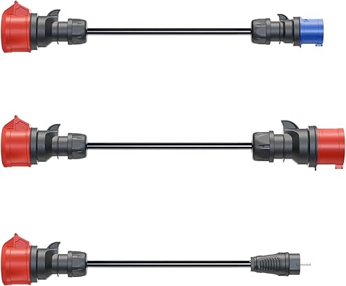 go-e Adapterset für Gemini Flex 11 kW Ladestation auf CEE rot 32A / CEE blau 16 A / 230V Haushaltssteckdose - Cheap-Us