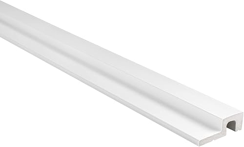 HEXIM Lamellenwand HDPS Polystyrol - Lamellen Wandverkleidung Akustikpaneele Wandpaneele Holz Imitat - (1 Paneel - weiß) 3D Wandpaneele Holzpaneele Bad - Cheap-Us