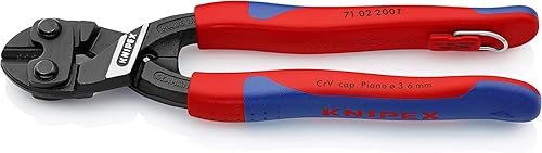 Knipex CoBolt® Kompakt-Bolzenschneider schwarz atramentiert, mit schlanken Mehrkomponenten-Hüllen, mit Befestigungsöse zum Anbringen einer Absturzsicherung 200 mm 71 02 200 T - Cheap-Us