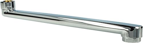 tecuro S-Auslauf für Wand-Armaturen 3/4 Zoll konisch dichtend, Länge 250 mm, Messing verchromt - Cheap-Us