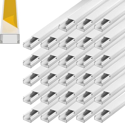 ARLI 9m Kabelkanal 16 x 16 mm selbstklebend und schraubbar PVC Installationskanal Allzweck für Aller Art von Kabel Haus Büro TV Lautsprecher Telefon Sat Internet - Cheap-Us
