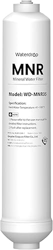Waterdrop Remineralisation Inline-Wasserfilter, 1/4' Quick Connect Post Filter für Umkehrosmose-Filtersystem, Wiederherstellung essentieller Mineralien (1) - Cheap-Us