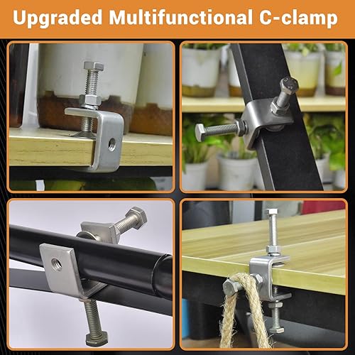 6 Stück C Klemme, 304 Edelstahl C Zwingen Kieferöffnungen 30mm Fixierzange Einstellbar Klemmbereich ist 0-25mm Heavy Duty Trägerklemme für Heimwerker Holzbearbeitung, Schweißen und Tischlerei - Cheap-Us