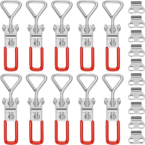 10 Stück Spannverschluss, Kistenverschluss Spannverschluss, Hebel Verschluss Hebel Kistenverschluss Eckbefestigung Sicherheitsschnalle Türriegel für Kisten Schrank Schublade Tür Fenster 100 kg - Cheap-Us