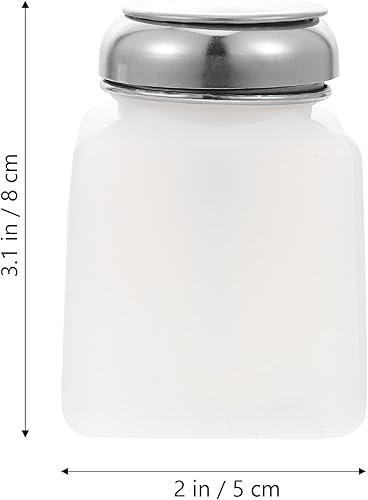 ULTECHNOVO 2 Stück Push Down Alkoholspender leer, abschließbar, antistatisch, Push-Down-Pumpflaschen, quadratische Kunststoffflaschen, weiß, 100 ml, - Cheap-Us