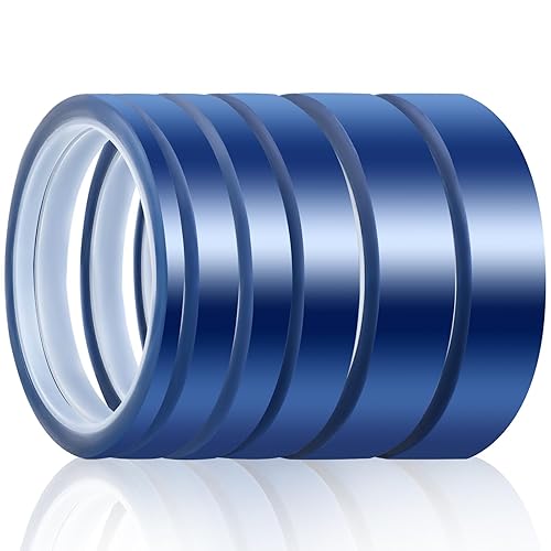 TPTGIAR 6 Rollen Hitzebeständiges Klebeband, Wärmeband für Sublimation, 5/10/15/20mmx33m Klebeband Hitzebeständig, Isolierband Hochtemperatur Klebeband für Elektronik Leiterplatte Wärmeübertragung - Cheap-Us