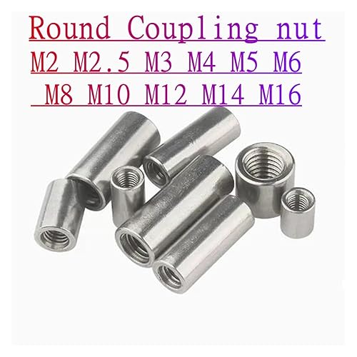 1–10 Stück M3 M4 M5 M6 M8 M10 Edelstahl verlängern lange runde Überwurfmutter (Size : M6X35 2PCS) - Cheap-Us