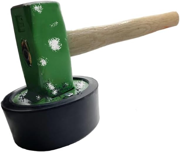 VERLEGEHILFEN Plattenlegerhammer rund B WARE Lackschaden volle Funktion Plasterhammer 2500 g - Cheap-Us
