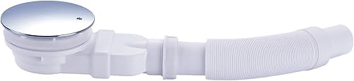 IMPTS extraflache ablaufgarnitur dusche 90mm, Abfluss Ablaufloch set für Duschwanne, Duschablauf Siphon mit Geruchsstop, Haarsieb, Flexschlauch - Cheap-Us