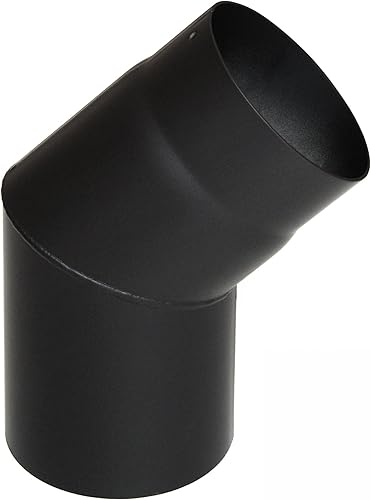 raik SH027-150-sw Raik Rauchrohrbogen/Ofenrohr 150mm - 45° schwarz - Cheap-Us