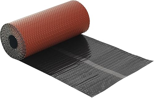 Stabilo Kaminanschlussband - 300mm x 5m - Ziegelrot | Wandanschlussband | für Dach Kamin Wand Schornstein | selbstklebend | 3D Strukturiertes Aluminium Band - Cheap-Us