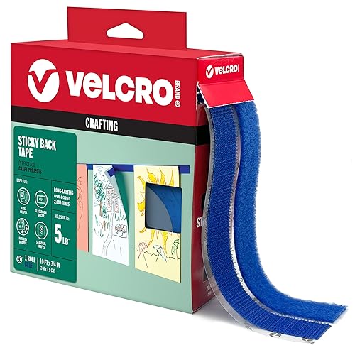 VELCRO(R) Brand Sticky Back Tape .75'X10'-Blue - Cheap-Us
