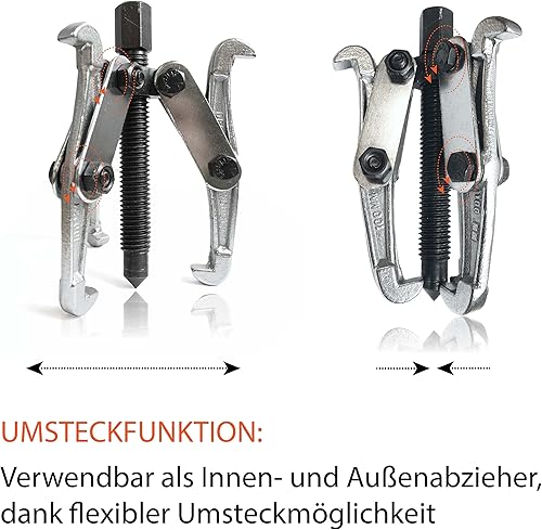 Abzieher Werkzeug Lager Abzieher Lager Abzieher Satz 3-teilig 75, 100, 150mm Kugellager Abzieher Innen Außen, Verchromt (1) - Cheap-Us