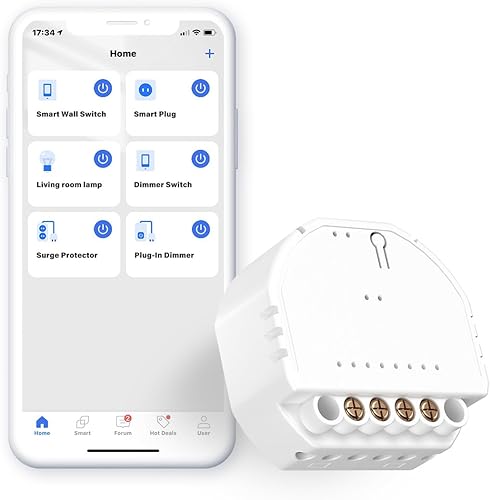 WiFi Relais WLAN schalter, meross Relais Modul, für smart home DIY Auf-/Unterputz, arbeiten mit Alexa und Google, 2,4-GHz, 1 pcs - Cheap-Us