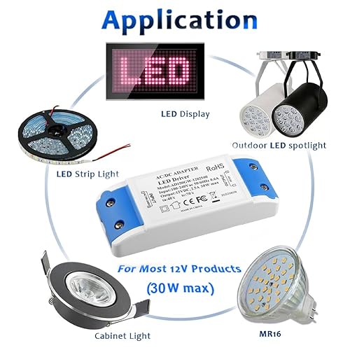 LED Trafo LED Transformator 1-60W 12V 5A Treiber Netzteil, keine Mindestbelastung, kein Flimmern, kein Transformator-Rauschen Für MR11 G4 MR16 GU5.3 Birnen Lichtstreifen - Cheap-Us