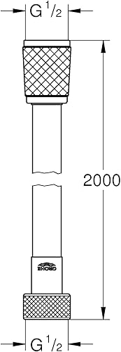 GROHE Vitalioflex Trend - Brauseschlauch (1500 mm, hitzebeständig, knickfest, universaler Anschluss), chrom, 28741002 - Cheap-Us