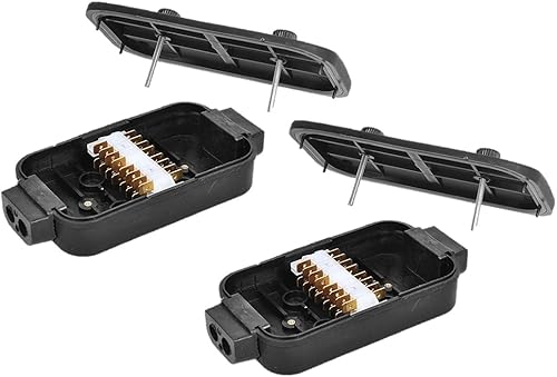 Multibros 2er Pack Verteilerdose Kunststoff 8x4-polig Anhängerdose Elektrikdose Anschlussbox (Modell 2) - Cheap-Us