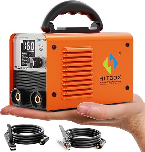 HITBOX 160A 2-in-1 Ultra Mini Inverter Schweißgerät, Lift TIG MMA ARC, 230V Inverter mit Arc Force, Hot Start, Anti-Stick, LED Display, IGBT Inverter für Heim- und Berufsnutzung(ARC200D MINI3) - Cheap-Us