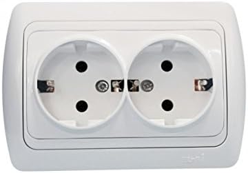 Kombi Steckdose Auf einem sokel Einsat mit 2-fach Wippe ALPINWEISS - Cheap-Us