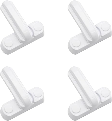 Dylan-EU 4 stk Window Jammer Safe Fenstersicherung Sash Jammers Extra Sicherheit Schlösser Für UPVC Fenster Türen (White) - Cheap-Us