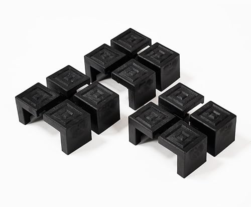 DEGAMO Bodenschoner Satz für Festzeltgarnitur, Kunststoff schwarz, 12-teilig - Cheap-Us