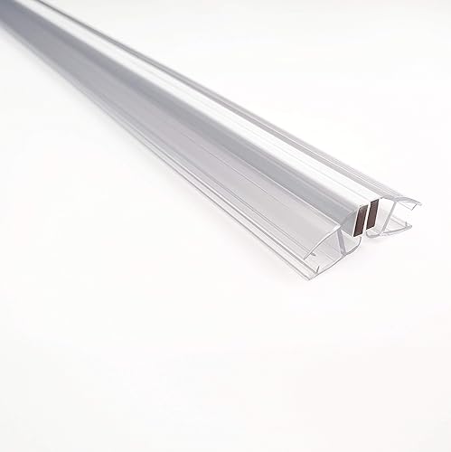 KRISTHAL Universal Magnetdichtung für 135° und 180°, Dichtungspaar mit Magnetstreifen für Duschglastür, Duschdichtung für 6 und 8 mm Glas, Dichtleiste mit 200 cm Länge, Art.Nr. 008CW (8 mm Glas) - Cheap-Us
