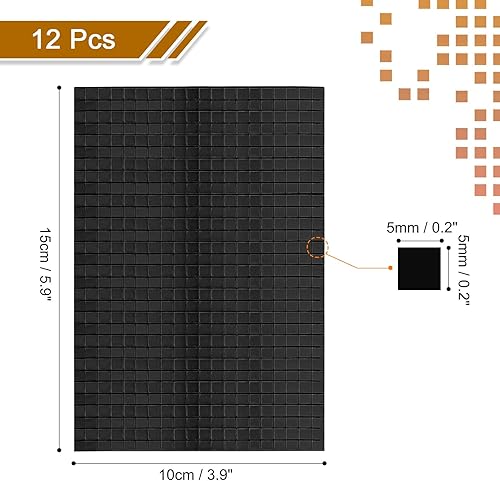 sourcing map 7200 Stück Glas Spiegel Disco Ball Fliesen Selbstklebende Rosa Spiegel Mosaik Fliesen 5 x 5mm für Disco Ball, DIY Handwerk, KTV Dekoration 12 Blatt - Cheap-Us
