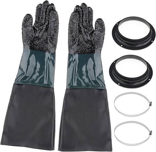 600mm Lang Sandstrahl für Sandstrahlkabine Sandstrahlenschutz Teichpflege, Handschuhhalter + Zange + - Cheap-Us