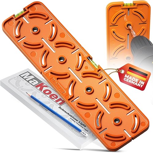 Bohrschablone für Steckdose Schalterdose Unterputzdose Hohlwanddose Hohlraumdose 71mm Abstand Elektriker Wasserwaage für Elektroinstallation im Rohbau und Trockenbau MaKoen Bohrschablone Light - Cheap-Us