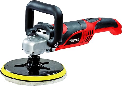 Einhell Winkelpolierer CC-PO 1100/2 E (1.100 W, 1.000-3.500 min-1 Drehzahl, 180mm Scheiben-ø, Drehzahlelektronik, Spindelarretierung, inkl. Zubehör) - Cheap-Us