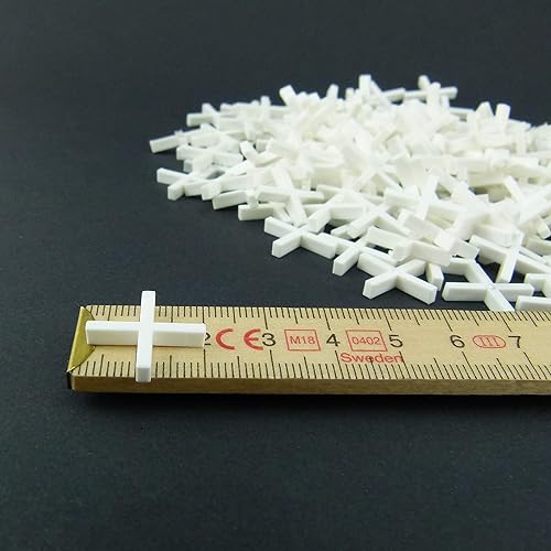 Fliesenkreuze Fliesenkeile 250 Stk im Beutel Fugenkreuze Fugenkeile Größen 2, 2,5, 3, 4, 5 mm (2 mm) - Cheap-Us