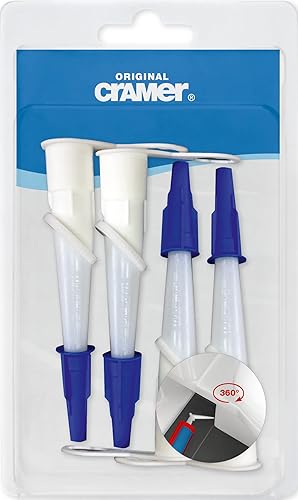 Cramer® drehbare Silikonspitzen I Silikondüsen für Silikonspritzen/Kartuschenpresse mit Grobgewinde I Kartuschenspitzen für schwer erreichbare Stellen - Cheap-Us