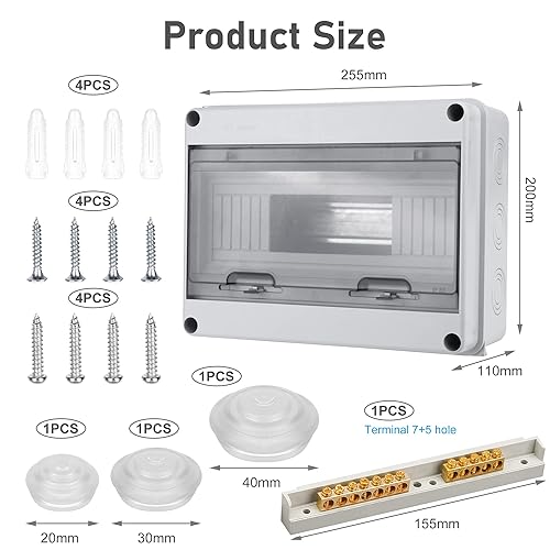 Sicherungskasten Aufputz: Verteilerkasten Aufputz, Sicherungskasten 3 Module Verteilerdose IP65 Feuchtraum, Kleinverteiler Aufputz 1-Reihig - Cheap-Us