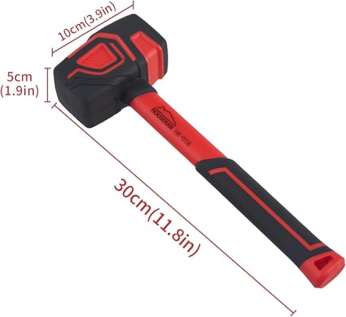 HOUSERAN Gummihammer, Doppelkopf Gummihammer, Gummihammer Camping, Schonhammer Rückschlagfrei, Weich, Mini Gummihammer, Schonhammer für Leder, Holz, Schmuck, Kunststoff - Cheap-Us